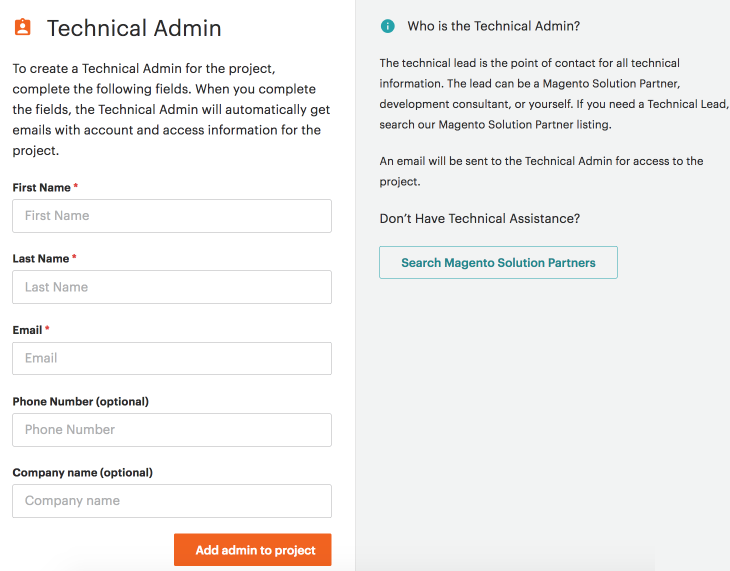 Add Technical Admin