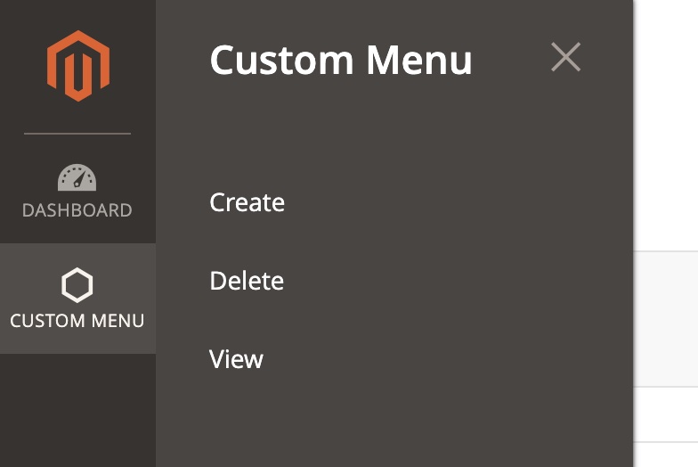 custom menu