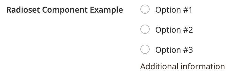 Radioset Component Example