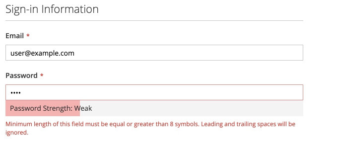 Password Strength Indicator Widget